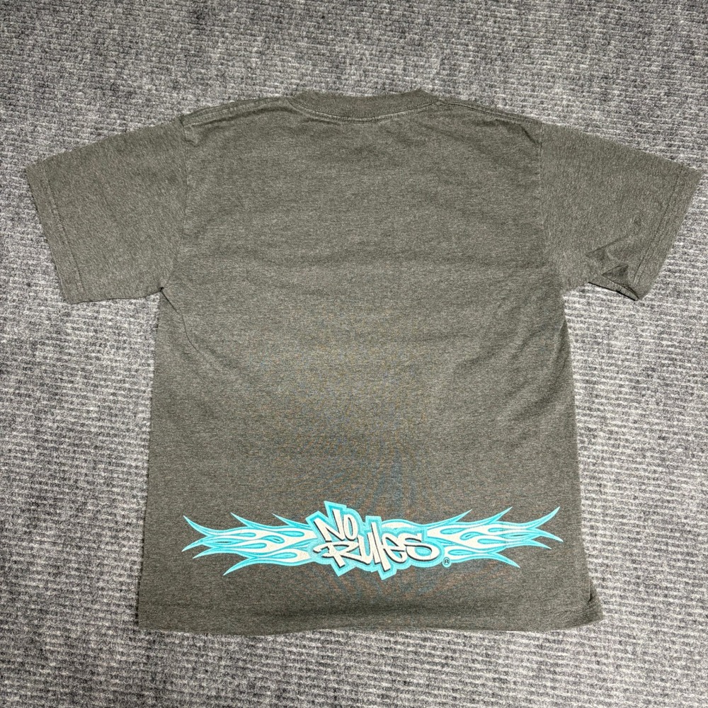 Kids Medium Gray Graphic T Shirt Motorcross Blazing Hot Moto Skills No Rules - Picture 5 of 8